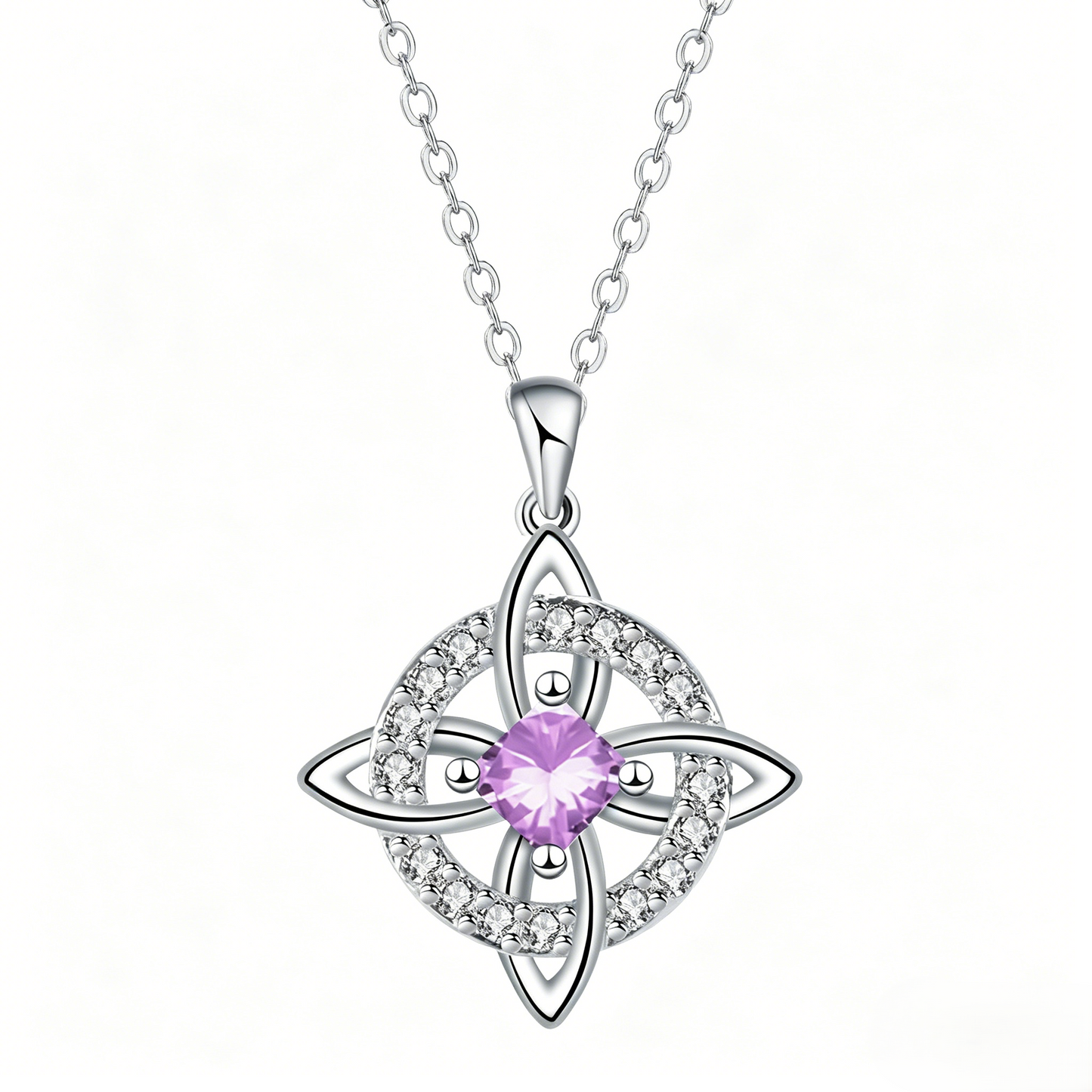 Hecate Birthstone Witch Knot Necklace – Symbolic Protection Pendant for Women-RH