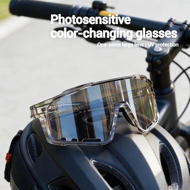 UV Adaptive Photochromic Sunglasses – Windproof Sports Eyewear for Cycling, Hiking, Running & Day-to-Night Protection-RH