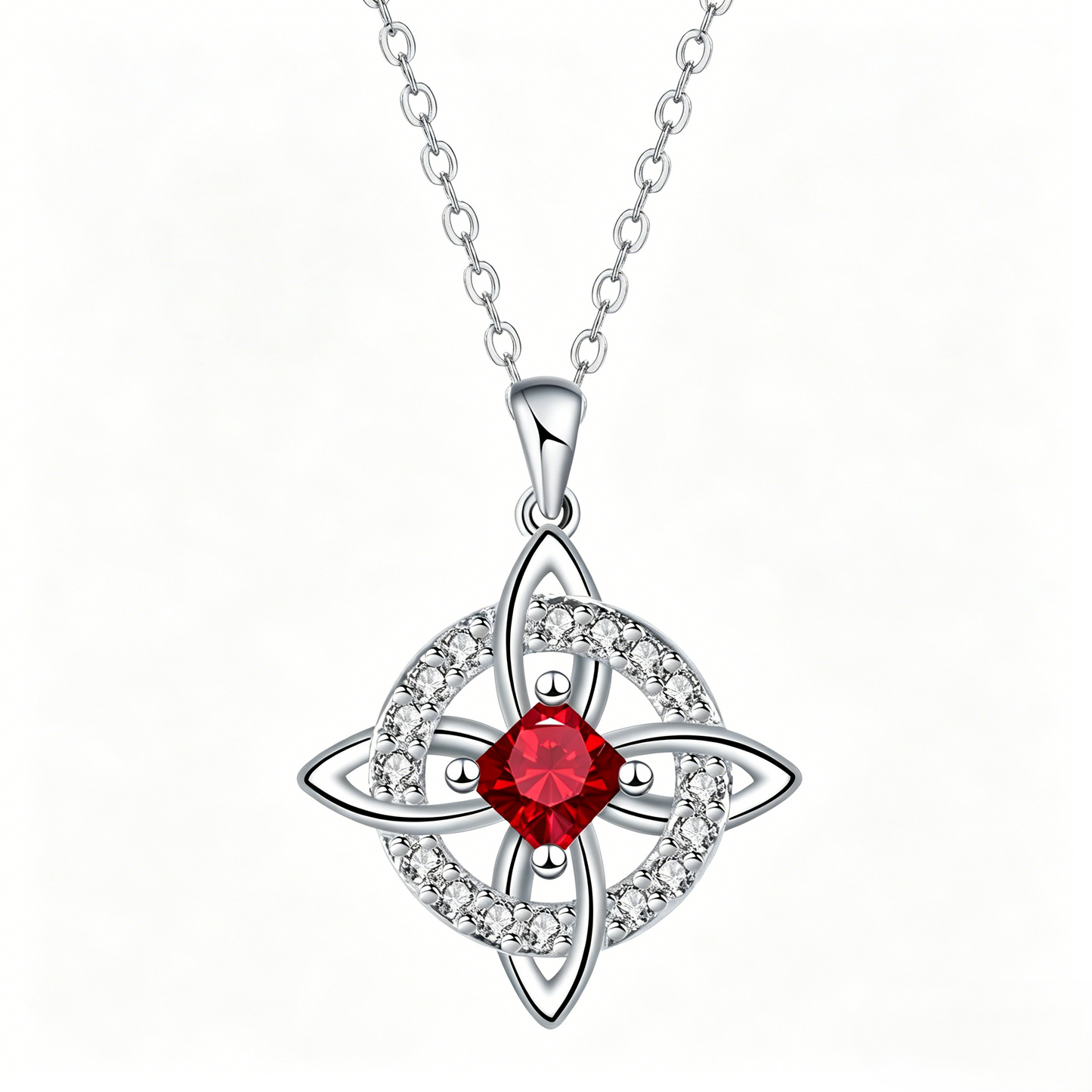 Hecate Birthstone Witch Knot Necklace – Symbolic Protection Pendant for Women-RH