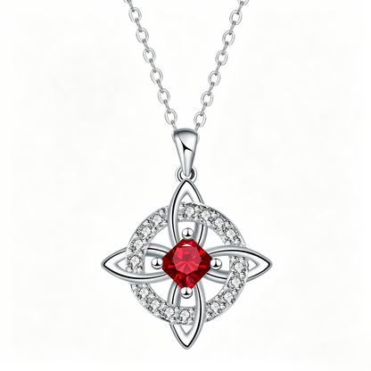 Hecate Birthstone Witch Knot Necklace – Symbolic Protection Pendant for Women-RH
