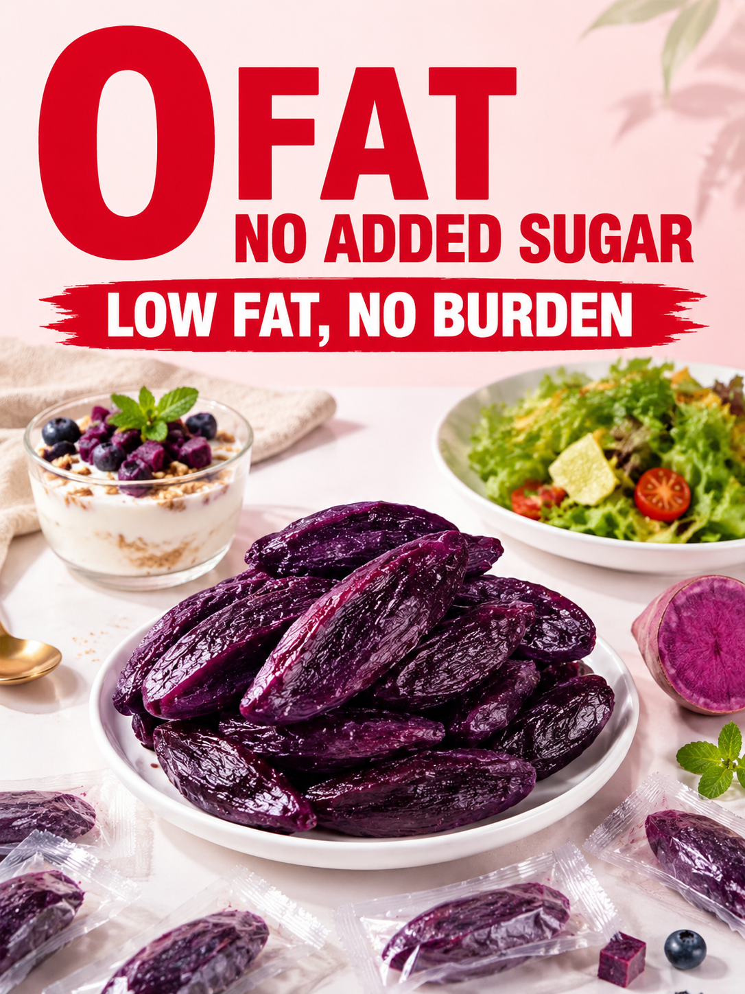 Healthy Low Fat Purple Sweet Potato Snack-YAO