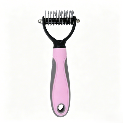 Universal Pet Grooming Comb – Double-Sided Stainless Steel Dematting & Shedding Tool for Dogs & Cats, Tangle-Free Coat Care-RH