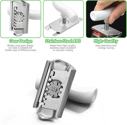 2-Pack Stainless Steel Jar Opener – Effortless Lid Remover for Seniors & Weak Hands | Non-Slip Grip Kitchen Gadget-RH