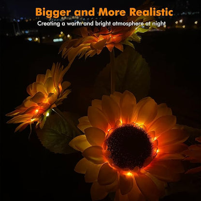 🔥Hot Sale 49% off🌟🌻 2026 UPGRADED Solar Sunflowers – Hyper-Realistic Petals, Stunning Shadow Projections & Dusk-to-Dawn Garden Mag-YAO
