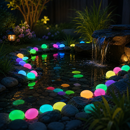 Luminous pebbles, with a diameter of 1 cm, suitable for garden paths, fish tanks, courtyards, lawns, and starry sky lighting.-YAO