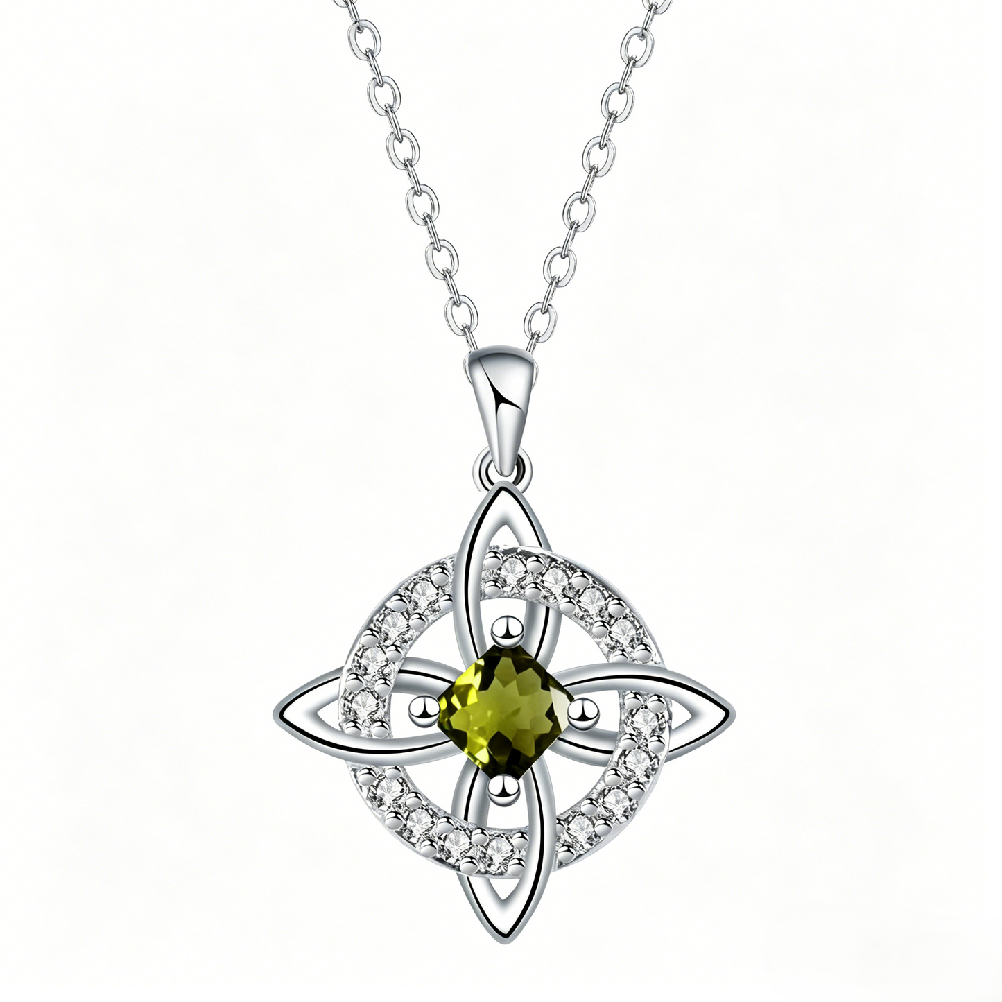 Hecate Birthstone Witch Knot Necklace – Symbolic Protection Pendant for Women-RH