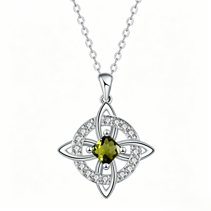 Hecate Birthstone Witch Knot Necklace – Symbolic Protection Pendant for Women-RH