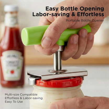 2-Pack Stainless Steel Jar Opener – Effortless Lid Remover for Seniors & Weak Hands | Non-Slip Grip Kitchen Gadget-RH