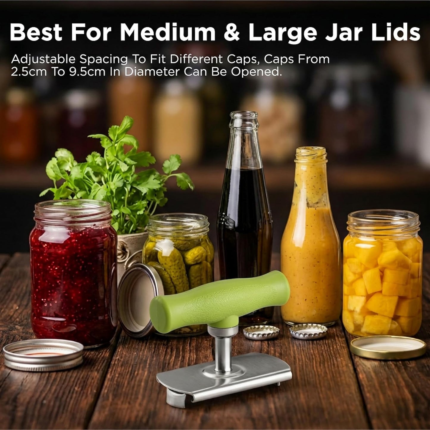 2-Pack Stainless Steel Jar Opener – Effortless Lid Remover for Seniors & Weak Hands | Non-Slip Grip Kitchen Gadget-RH