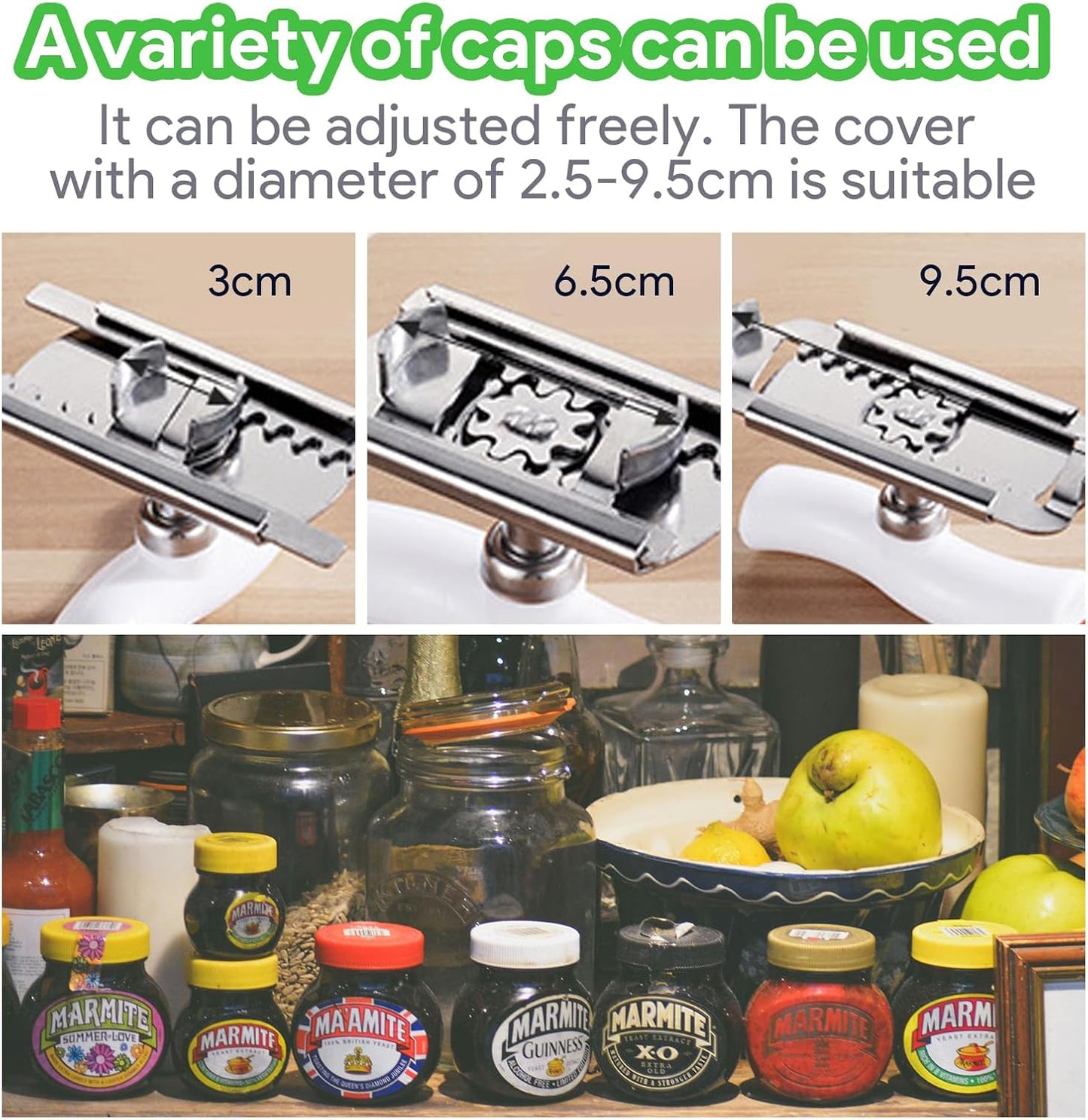2-Pack Stainless Steel Jar Opener – Effortless Lid Remover for Seniors & Weak Hands | Non-Slip Grip Kitchen Gadget-RH