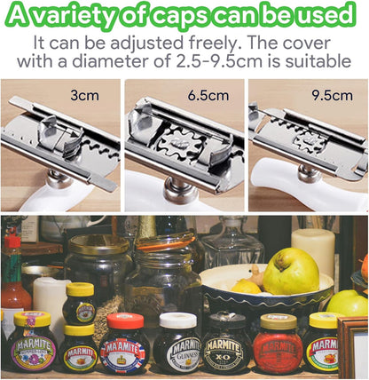 2-Pack Stainless Steel Jar Opener – Effortless Lid Remover for Seniors & Weak Hands | Non-Slip Grip Kitchen Gadget-RH