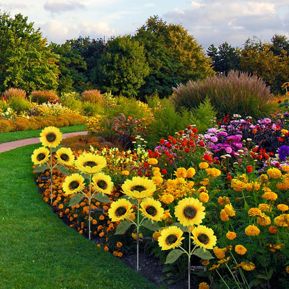 🔥Hot Sale 49% off🌟🌻 2026 UPGRADED Solar Sunflowers – Hyper-Realistic Petals, Stunning Shadow Projections & Dusk-to-Dawn Garden Mag-YAO