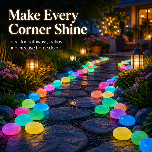 Luminous pebbles, with a diameter of 1 cm, suitable for garden paths, fish tanks, courtyards, lawns, and starry sky lighting.-YAO