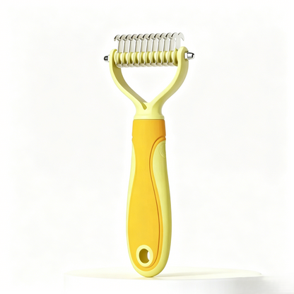 Universal Pet Grooming Comb – Double-Sided Stainless Steel Dematting & Shedding Tool for Dogs & Cats, Tangle-Free Coat Care-RH