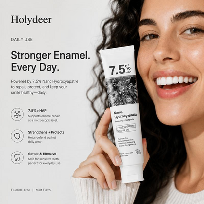 7.5% Nano-Hydroxyapatite Toothpaste-Fluoride-Free | Enamel Repair & Gentle Whitening for Sensitive Teeth-RH