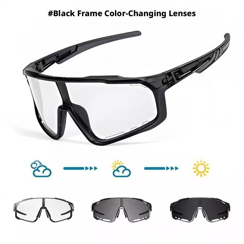 UV Adaptive Photochromic Sunglasses – Windproof Sports Eyewear for Cycling, Hiking, Running & Day-to-Night Protection-RH