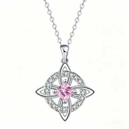 Hecate Birthstone Witch Knot Necklace – Symbolic Protection Pendant for Women-RH