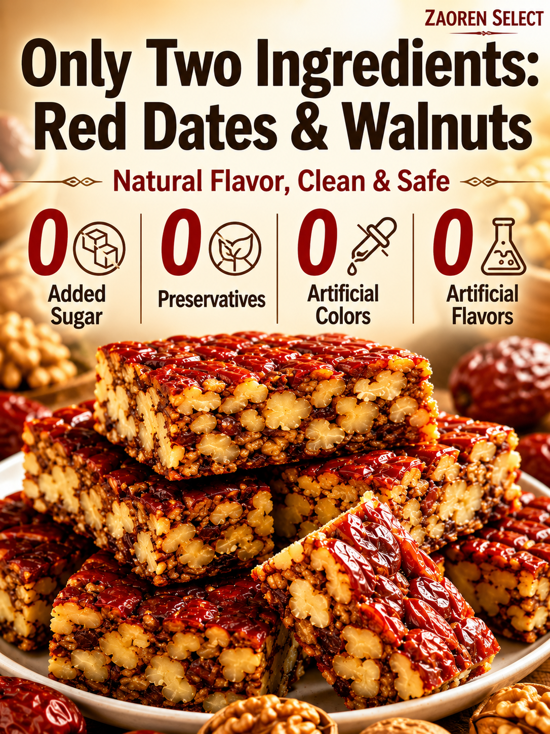 Premium Jujube Walnut Snack Bars-YAO