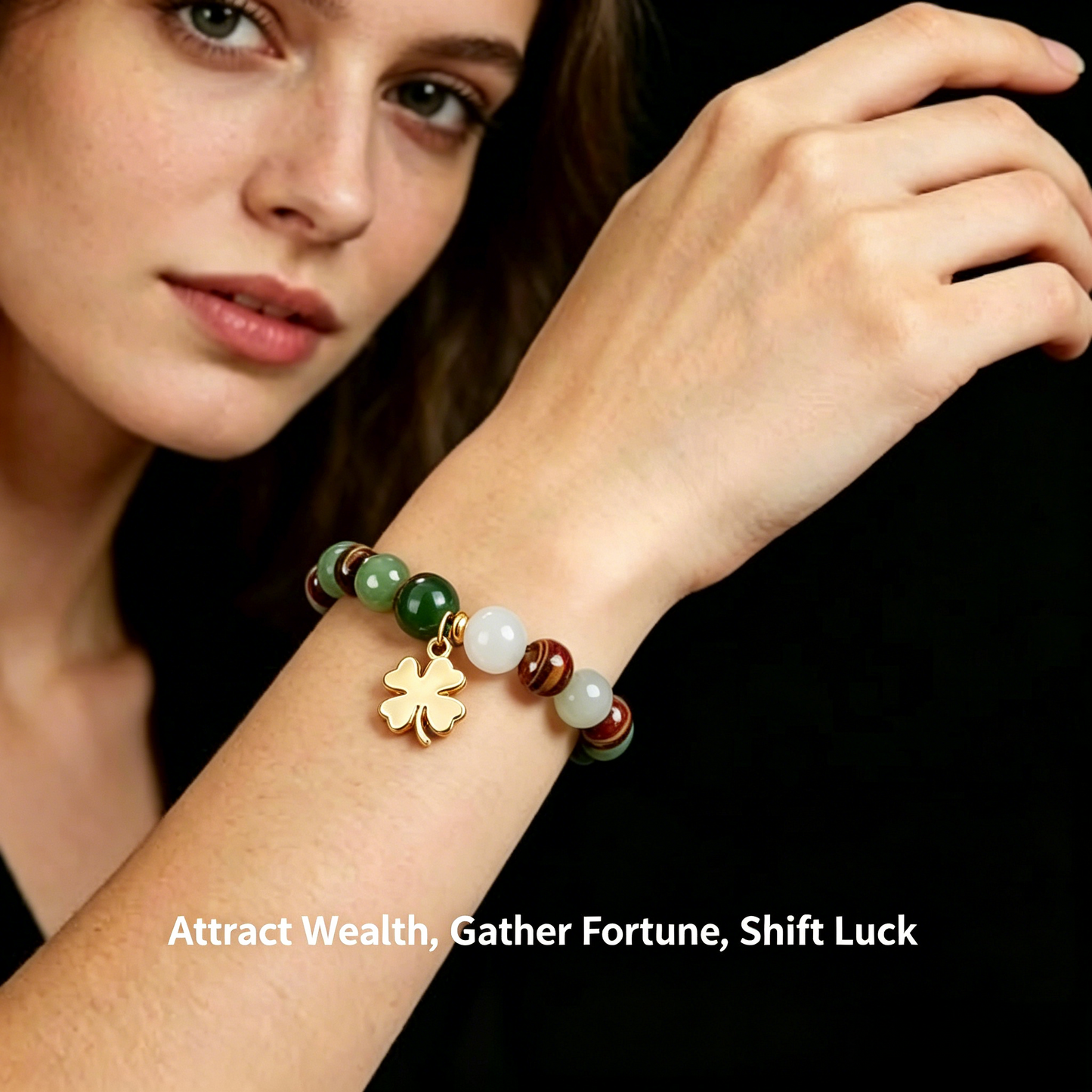 Attract Wealth & Good Luck Fast | Green Aventurine & Agate Bracelet for Abundance, Protection & Prosperity-RH