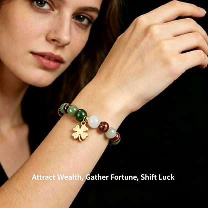 Attract Wealth & Good Luck Fast | Green Aventurine & Agate Bracelet for Abundance, Protection & Prosperity-RH
