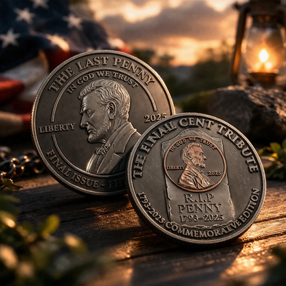 The Last Penny Commemorative Challenge Coin – Final Cent Tribute 1793–2025 Limited Edition-YAO