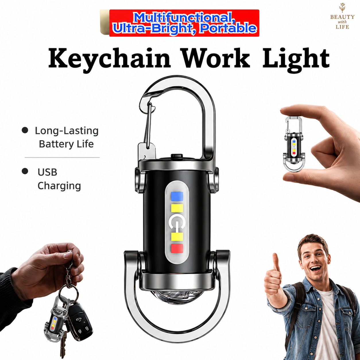 【2026】Ultra-Bright Mini Keychain Flashlight 🔦-RH