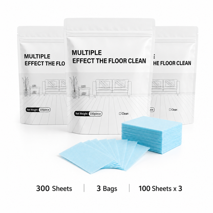 100-Pack Quick-Dissolve Floor Cleaning Sheets – Fresh Scent, No Sticky Residue, Multi-Surface Home Cleaner-RH