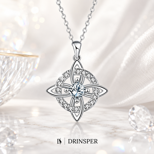 Hecate Birthstone Witch Knot Necklace – Symbolic Protection Pendant for Women-RH