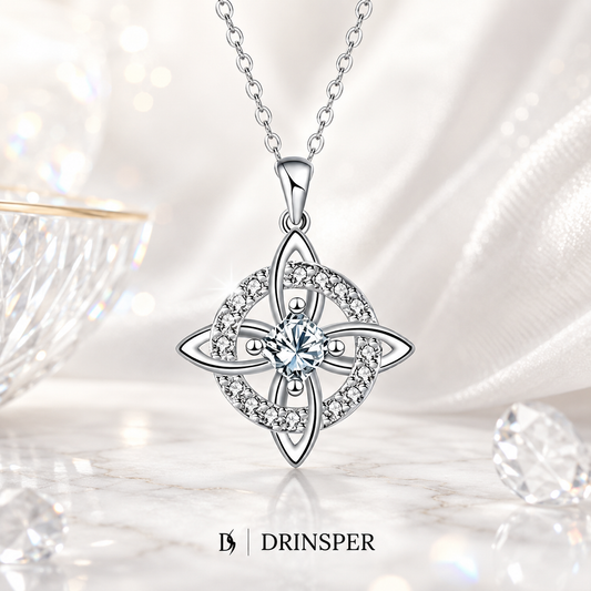 Hecate Birthstone Witch Knot Necklace – Symbolic Protection Pendant for Women-RH