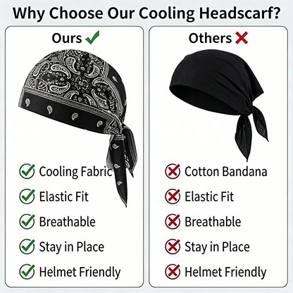 Premium Paisley Cooling Headscarf Cap - Lightweight Pirate Helmet Liner-RH