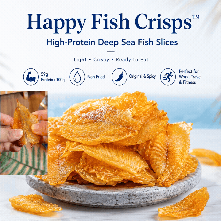 Happy Fish Crisps™ – A Light, Crispy & High-Protein Seafood Snack Made for Every Craving-YAO