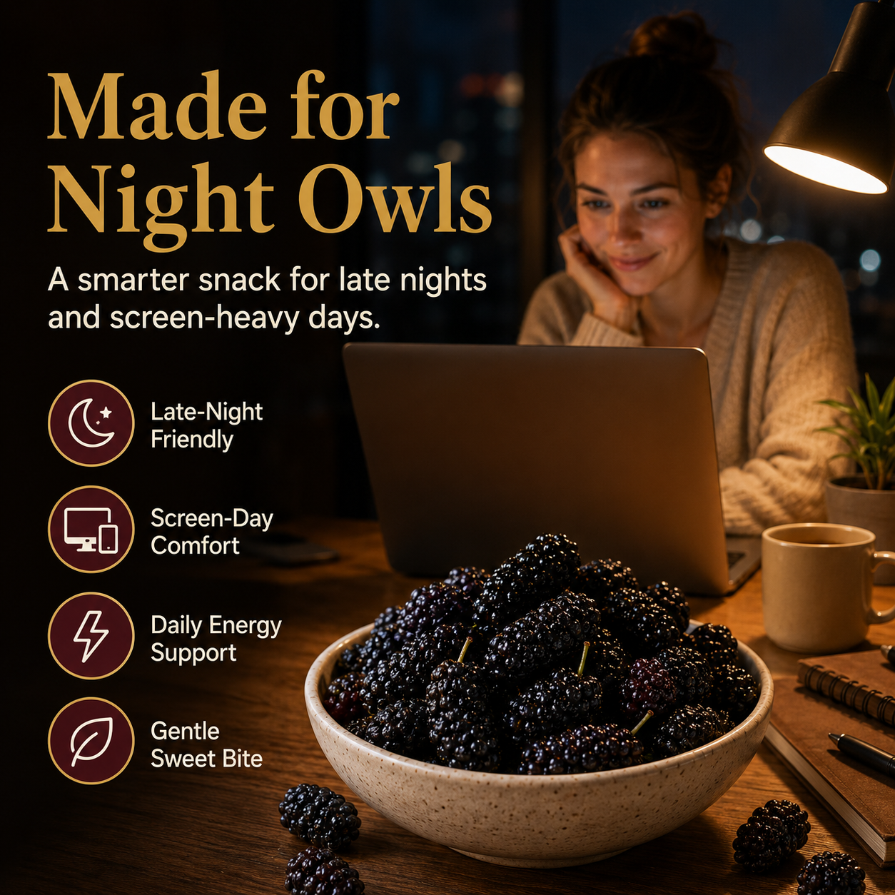 Dried Mulberries – Nourish Liver & Kidney, Darken Hair, Perfect for Night Owls-YAO