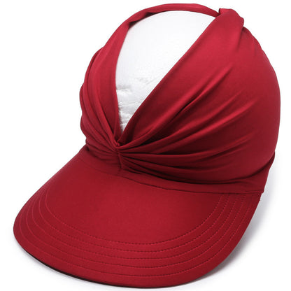 Women’s UPF 50+ Sun Protection Visor Hat-Wide Brim Cooling Beach Hat for Ponytail, Golf, Travel & Summer Outdoor Wear-RH