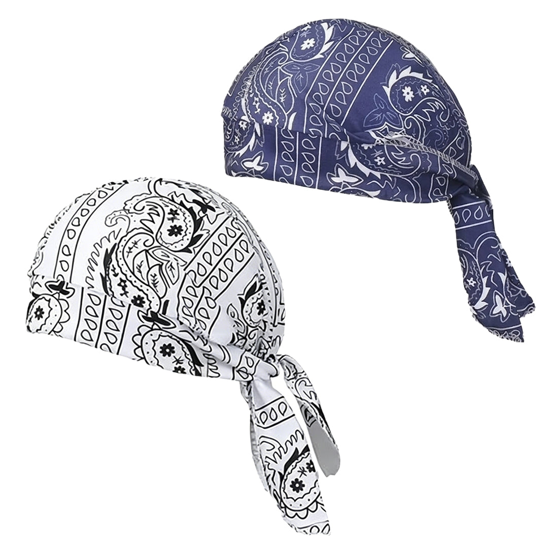 Premium Paisley Cooling Headscarf Cap - Lightweight Pirate Helmet Liner-RH