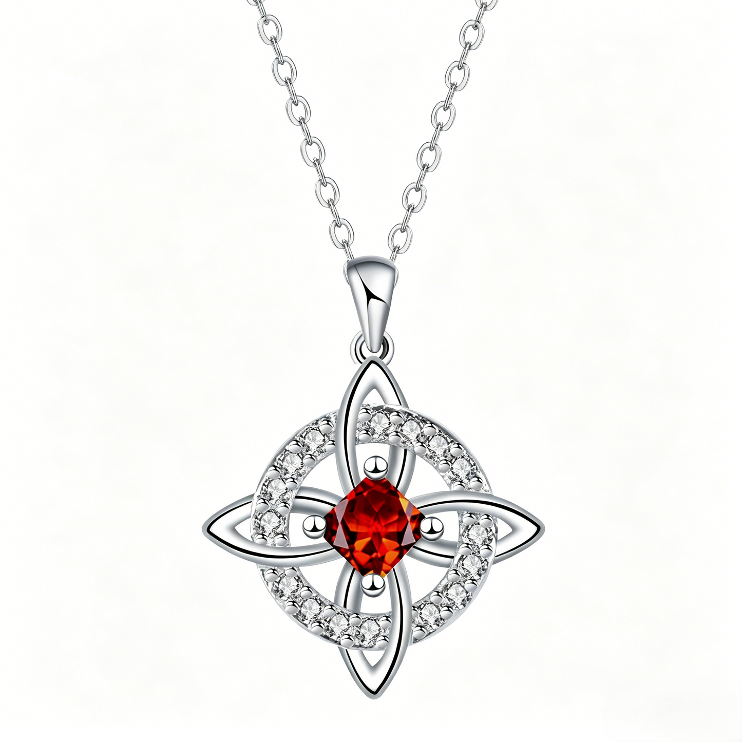 Hecate Birthstone Witch Knot Necklace – Symbolic Protection Pendant for Women-RH