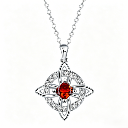 Hecate Birthstone Witch Knot Necklace – Symbolic Protection Pendant for Women-RH