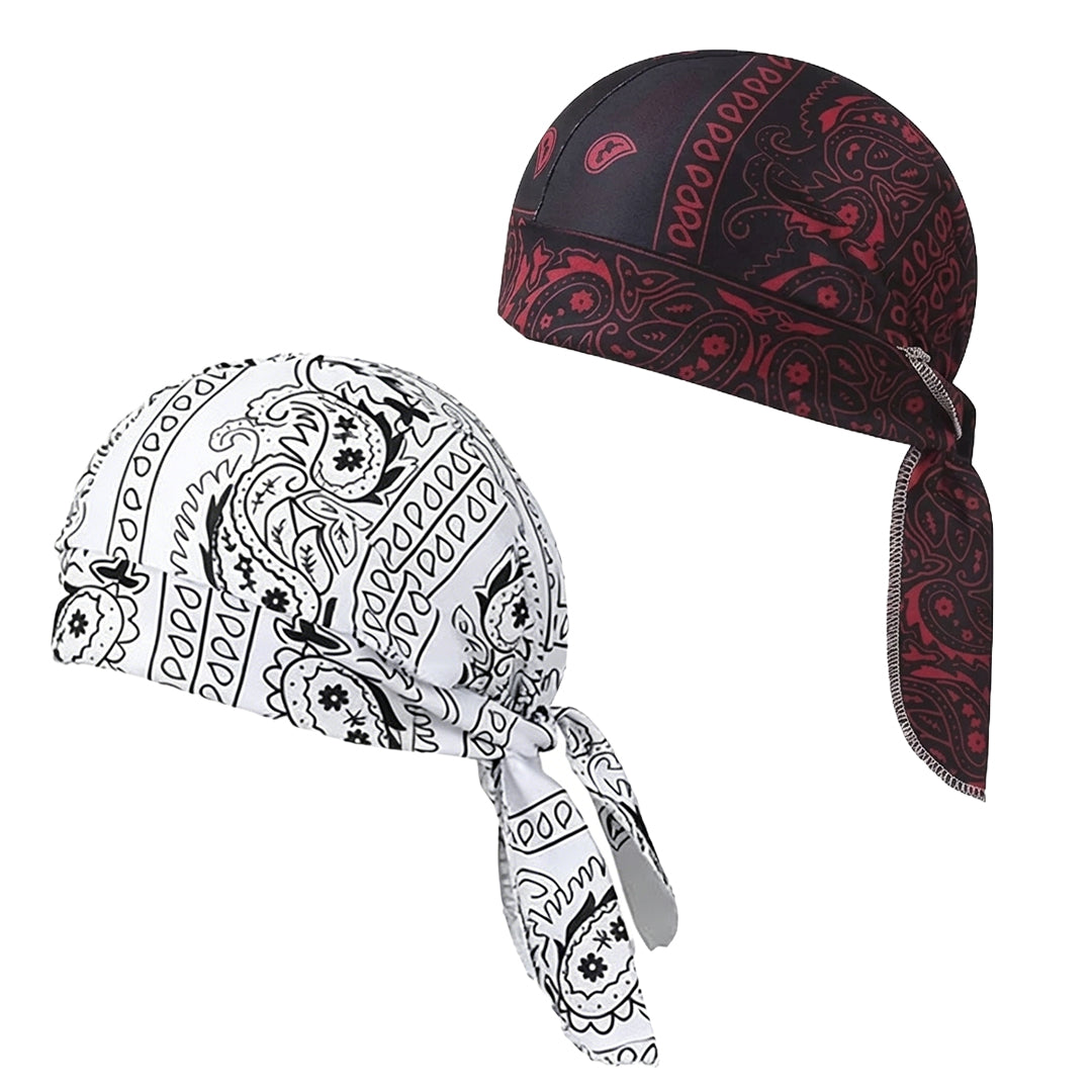 Premium Paisley Cooling Headscarf Cap - Lightweight Pirate Helmet Liner-RH