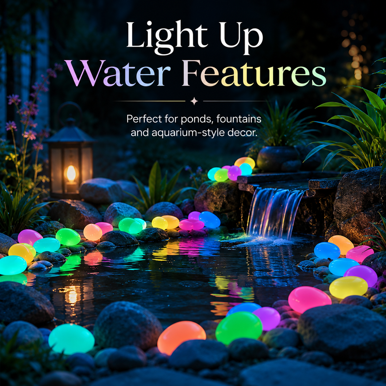 Luminous pebbles, with a diameter of 1 cm, suitable for garden paths, fish tanks, courtyards, lawns, and starry sky lighting.-YAO