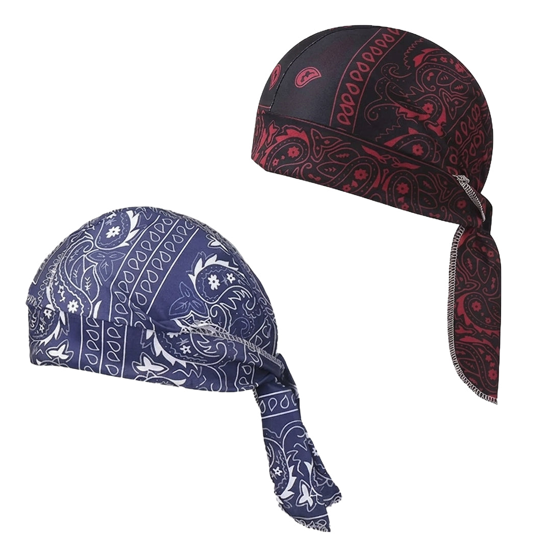 Premium Paisley Cooling Headscarf Cap - Lightweight Pirate Helmet Liner-RH