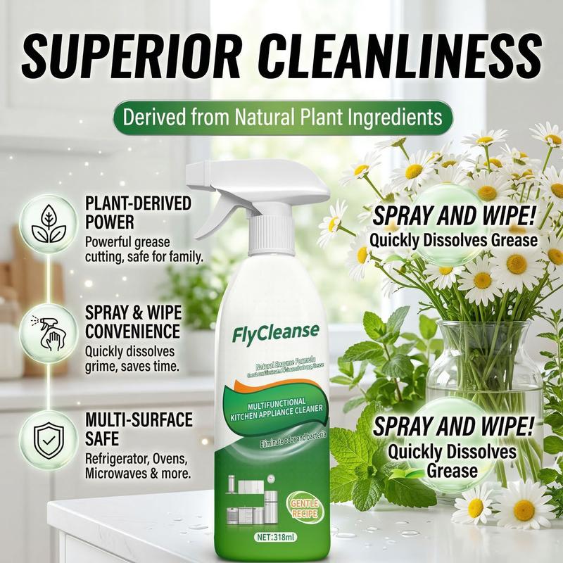 FlyCleanse Kitchen Grease Cleaner Spray – Spray Away Kitchen Grease Fast-RH