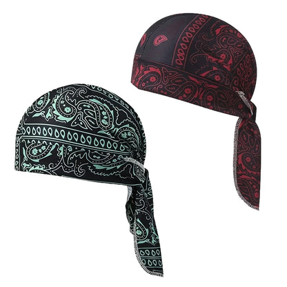 Premium Paisley Cooling Headscarf Cap - Lightweight Pirate Helmet Liner-RH