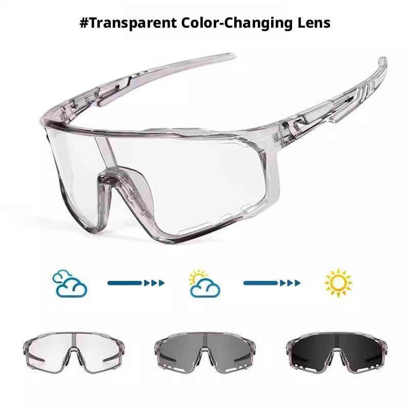 UV Adaptive Photochromic Sunglasses – Windproof Sports Eyewear for Cycling, Hiking, Running & Day-to-Night Protection-RH