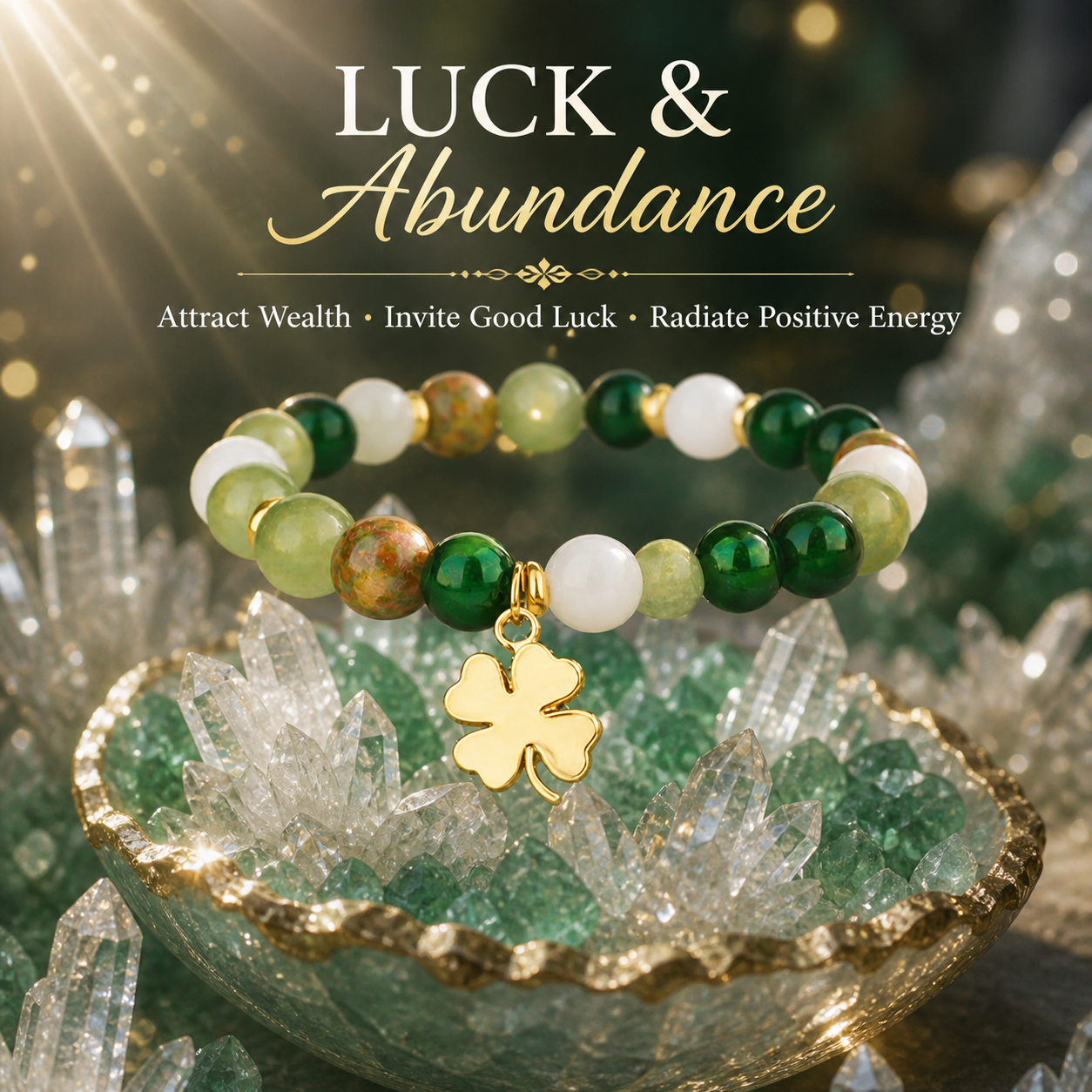 Green Dongling jade and agate beads, wealth and guardian crystal bracelet-YAO