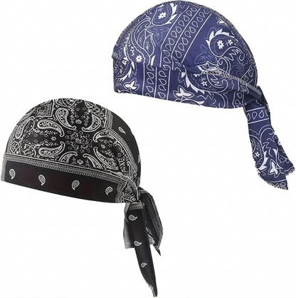 Premium Paisley Cooling Headscarf Cap - Lightweight Pirate Helmet Liner-RH