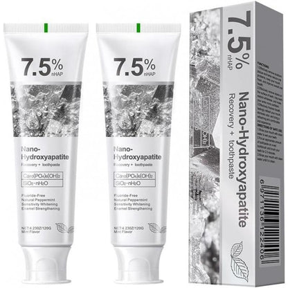7.5% Nano-Hydroxyapatite Toothpaste-Fluoride-Free | Enamel Repair & Gentle Whitening for Sensitive Teeth-RH
