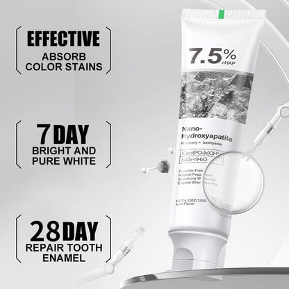 7.5% Nano-Hydroxyapatite Toothpaste-Fluoride-Free | Enamel Repair & Gentle Whitening for Sensitive Teeth-RH